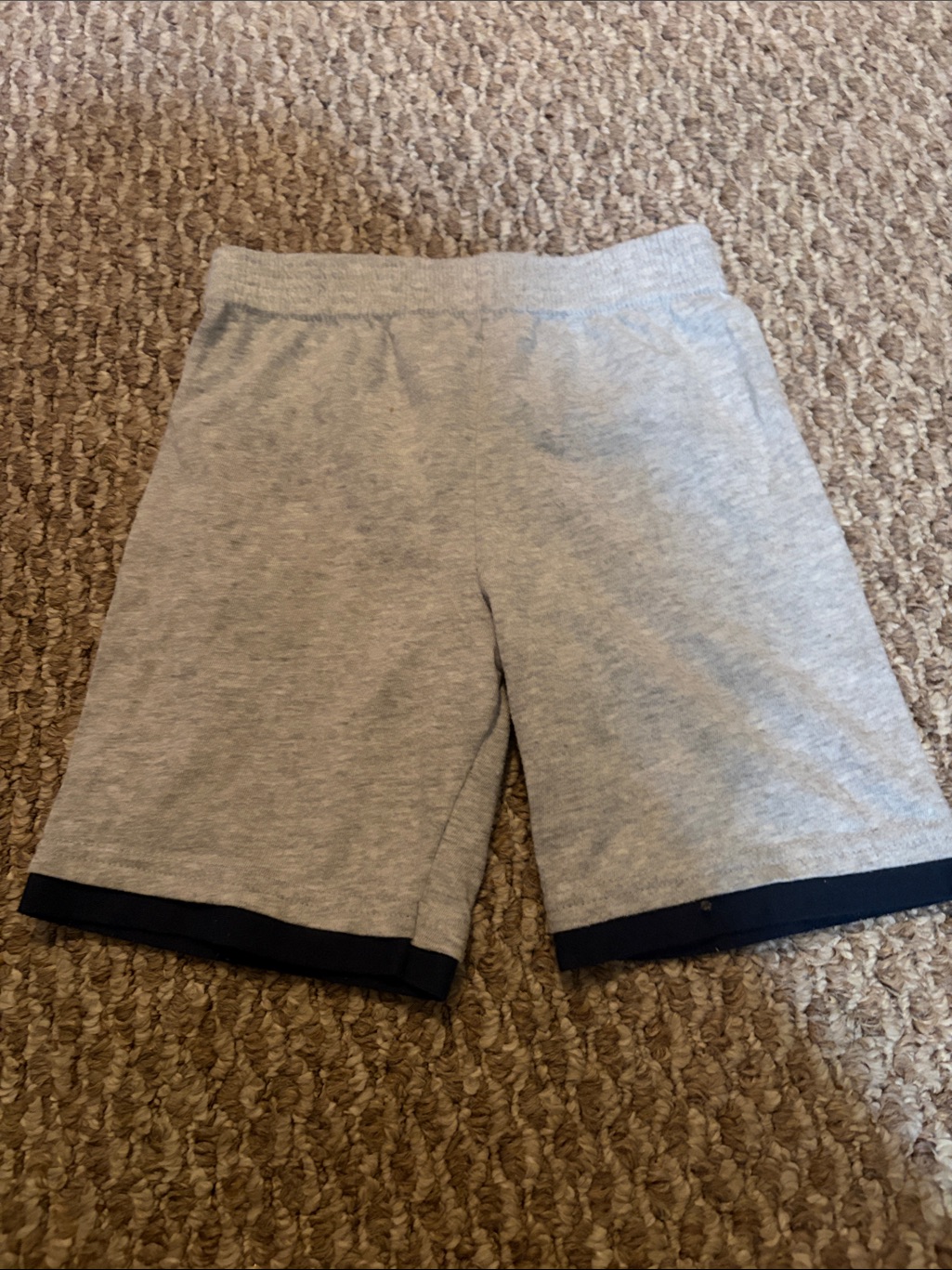 Garanimals Grey Kids Cotton Shorts With Navy Trim